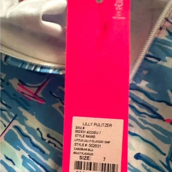 NWT Lilly Pulitzer Boatlicious Nautical Shift Dress Girls Dress Size 7 - Picture 5 of 11
